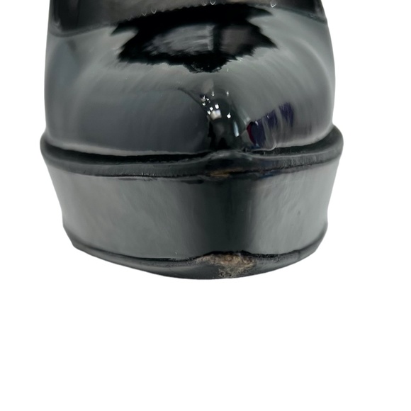 PRADA BLACK PATENT LEATHER POINTED TOE ANKLE STRAP PLATFORM STILETTO HEELS - Picture 7 of 16